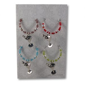 4 Cocktail Glass Wine Charms
